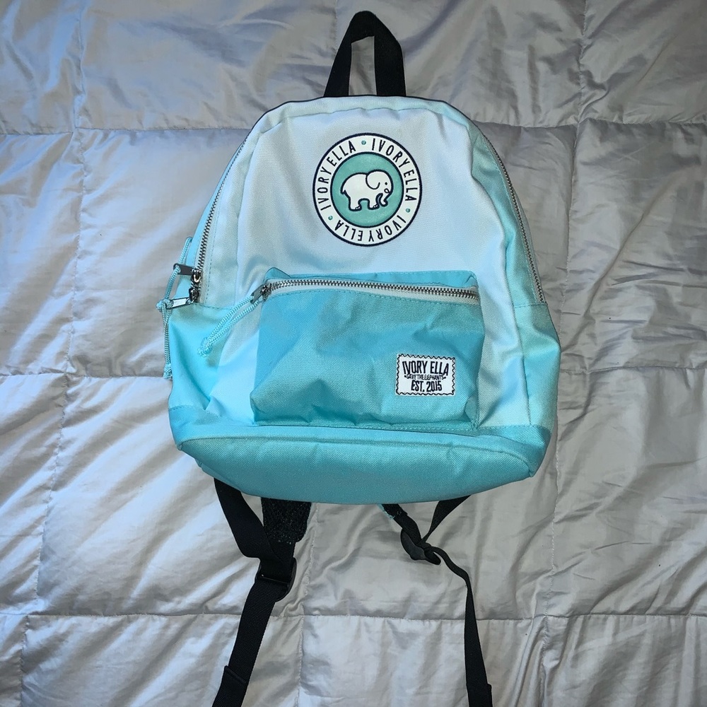 Blue ombré Ivory Ella mini backpack